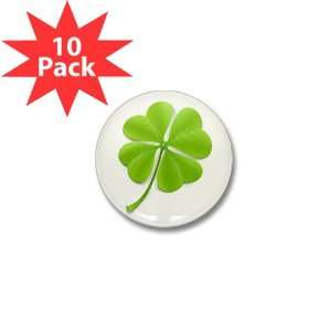  Mini Button (10 Pack) Beautiful Clover Shamrock 