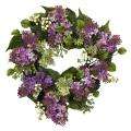 Hydrangea with White Roses 24 inch Wreath  