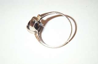 Very Nice 14K White Gold Black Onyx Fashion Ring  