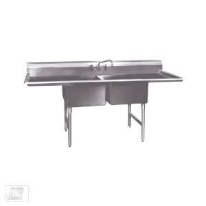  Win Holt WS2T18242D24 86 Two Compartment Sink w/Two 