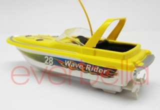 Mini Micro Raido Remote Control RC Speed Boat Yellow 8826 9104 yel 