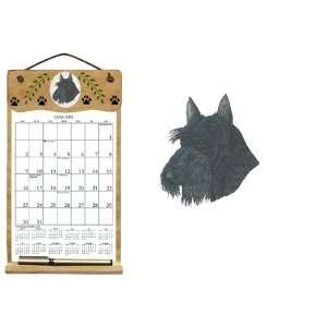  Kims Calendars Wooden Refillable Dog Wall Calendar Holder 