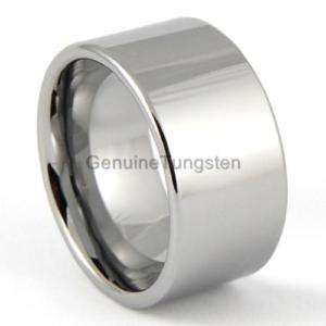 12mm Tungsten Ring Pipe Cut Flat Wedding Band Size 6 15  