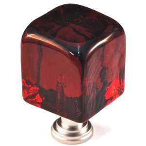  Cal Crystal   Large Red Cube Knob (Cal Artx Clr Sn)