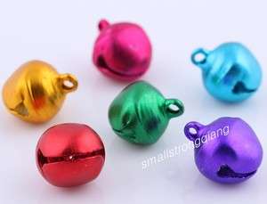 100 Pcs Mixed color Jingle Bells Beads Charms Findings Christmas 
