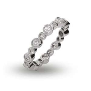  Alternating CZ Bubbles Stackable Ring Size 5 (Sizes 5 6 7 