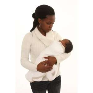  Baby Sense Cuddlewrap Baby Swaddler   White with Stone 