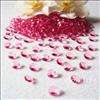 1000 2ct 8mm Fuchsia Diamond Confetti Wedding Decor  