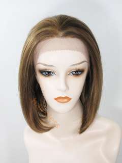 100% REMY Human Hair Deeep Lace Front Full Wig Bob Style ELEGANT 