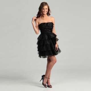 Jessica Simpson Womens Black Ruffle Dress  