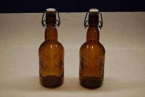 Vintage Grolsch Bottles w/ Porcelain Tops S2570  