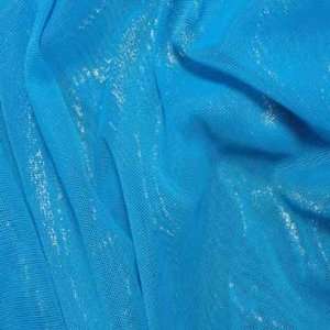  metallic stretch mesh fabric Turquoise