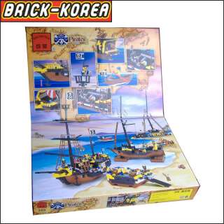 Bricks Block Building Toys Figures 308 Pirates Series set   Black 