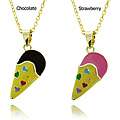 14k Gold Overlay Childrens Enamel Ice Cream Cone Necklace Today 