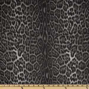  44 Wide Crinkle Silk Chiffon Cheetah Black/Grey/White 
