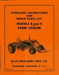 ALLIS CHALMERS 8 9 Farm Loader CA WD Operators Manual  
