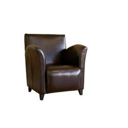 Susan Espresso Brown Bi cast Leather Club Chair  