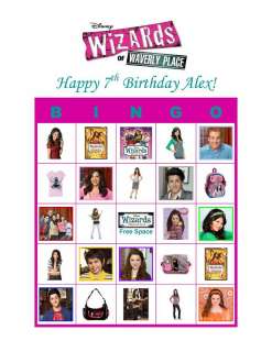 Wizards of Waverly Place Birthday Party Game Bingo  