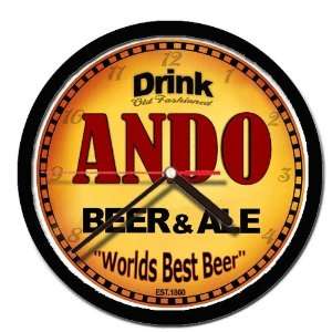  ANDO beer and ale wall clock 