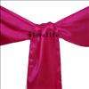 100PCS 15cm*275cm Purple Satin Chair Sashes Bow Cover Banquet Wedding 