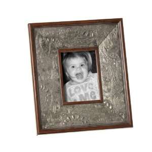  Antique Silver & Wood Trim Frame With Special Woodgrain 