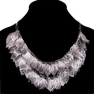 TIBET silver black leaf bead chain fashion necklace hot  