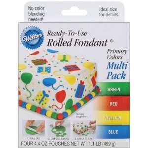  Ready To Use Rolled Fondant 4.4 Ounces 4/Pkg Prima Toys 
