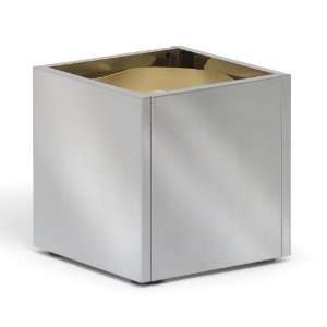  Blomus   Greens Cube 15.8 Planter With Liner Patio, Lawn 