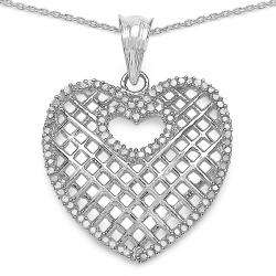   2ct TDW Diamond Lattice Heart Necklace (I J, I2 I3)  
