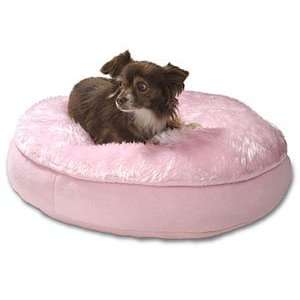 Faux Fur Round Pet Bed  Fabric PINK FAUX FUR  Size 
