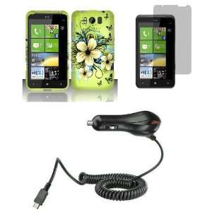  HTC Titan (AT&T) Premium Combo Pack   Green Hibiscus 