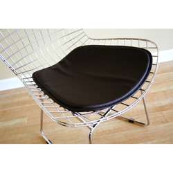 Garrick Mesh Side Chair with Leatherette Seat Pad  