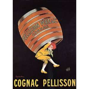  COGNAC PELLISSON DRINK FRENCH SMALL VINTAGE POSTER CANVAS 