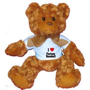  I Love/Heart Fantasy Baseball Plush Teddy Bear with BLUE T 