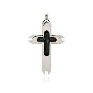   Steel Prayer Cross Pendant Measurement 60.7mm X 34.75mm Jewelry