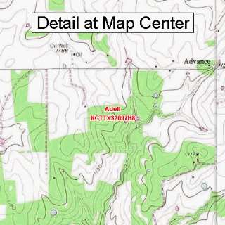  USGS Topographic Quadrangle Map   Adell, Texas (Folded 