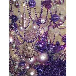  Pack of Shatterproof Purple Tone Christmas Ornaments