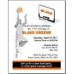  Basketball Birthday Party Invitation 