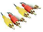 25 FT FOOT COMPOSITE AUDIO VIDEO AV A/V CABLE TRIPLE RCA TO 3 RCA GOLD 