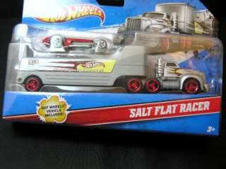 Hot Wheels Truck Transporter & Salt Flat Racer  