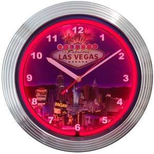  Las Vegas Strip Neon Clock