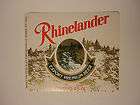 Rhinelander Premium Export Beer Glass Bottle Label 12 fl oz Good 