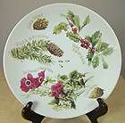 marjolein bastin christmas greenery plate poppies holly pine cones 