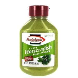 Manischewitz Creamy Horseradish Sauce   Wasabi, 9.25 ounce Bottles 