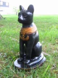 BAST Egyptian FELINE GODDESS Statue WICCA Altar Cat Pet Memorial 