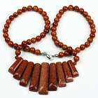 14mm Gold sand Stone Gem Faceted Necklace 17 YI959  