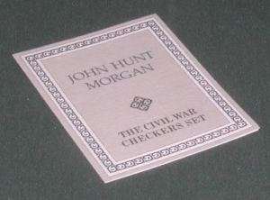 Franklin Mint Civil War Checkers Booklet John Morgan  