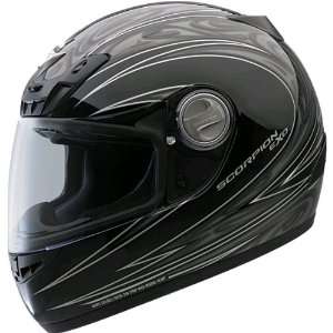  Scorpion Tsunami EXO 400 On Road Motorcycle Helmet   Black 