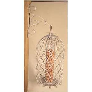  Large Pewter Caged Nut Feeder Patio, Lawn & Garden