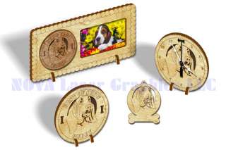Basset Hound Birch Frame, Clock, Plaque or Ornament  